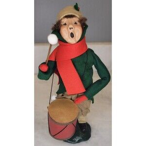 Vintage Byers’ Choice Drummer Boy Drum Playing The Carolers 1987 - Signed